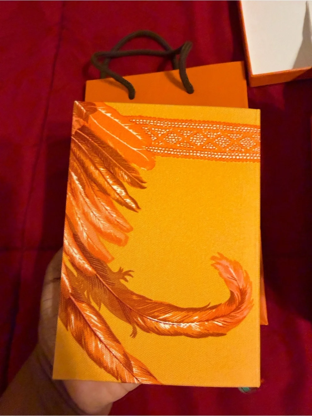 Authentic Hermès Silk Notebook 